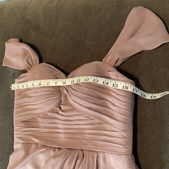 Women’s Full Length Chiffon Bridesmaid Party Prom Dress Leg Slit Size 10 - Picture 12 of 12